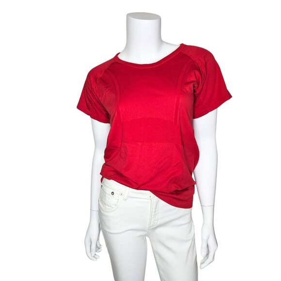 LUYAA Red & Purple Gray Short Sleeve Slim Fit Athletic Top | Size L | Set of 2 - Picture 6 of 10